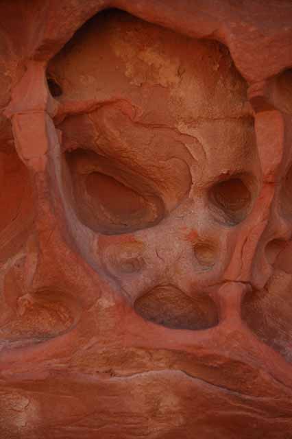 rock formation - a skeletal face